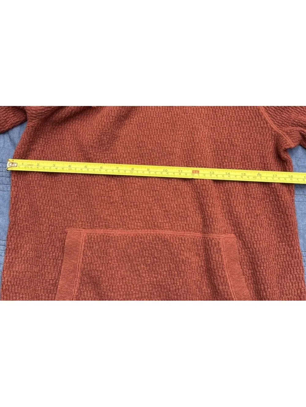 Banana Republic Hoodie Sweater Mens “M” Maroon Textured Knitted Winter Pullover